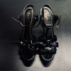 Yves Saint Laurent Tribute Black sandals Heels